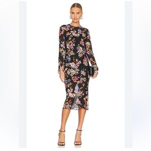 Amanda Uprichard x Revolve Collier sheer mesh floral midi dress